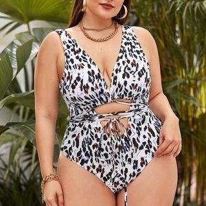 One piece swim suit.